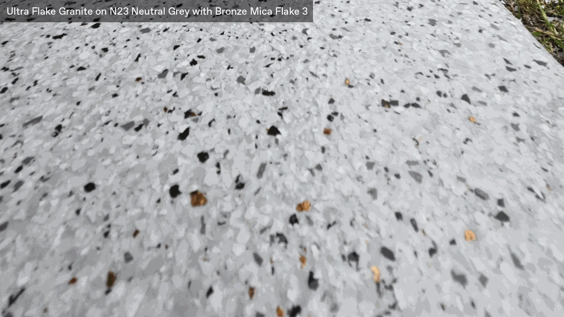 Ultra Flake Granite on N23 Neutral Grey with Bronze Mica Flake 3