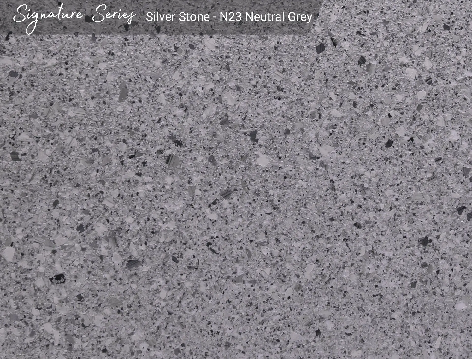 Hyper Flake Silver Stone on N23 Neutral Grey