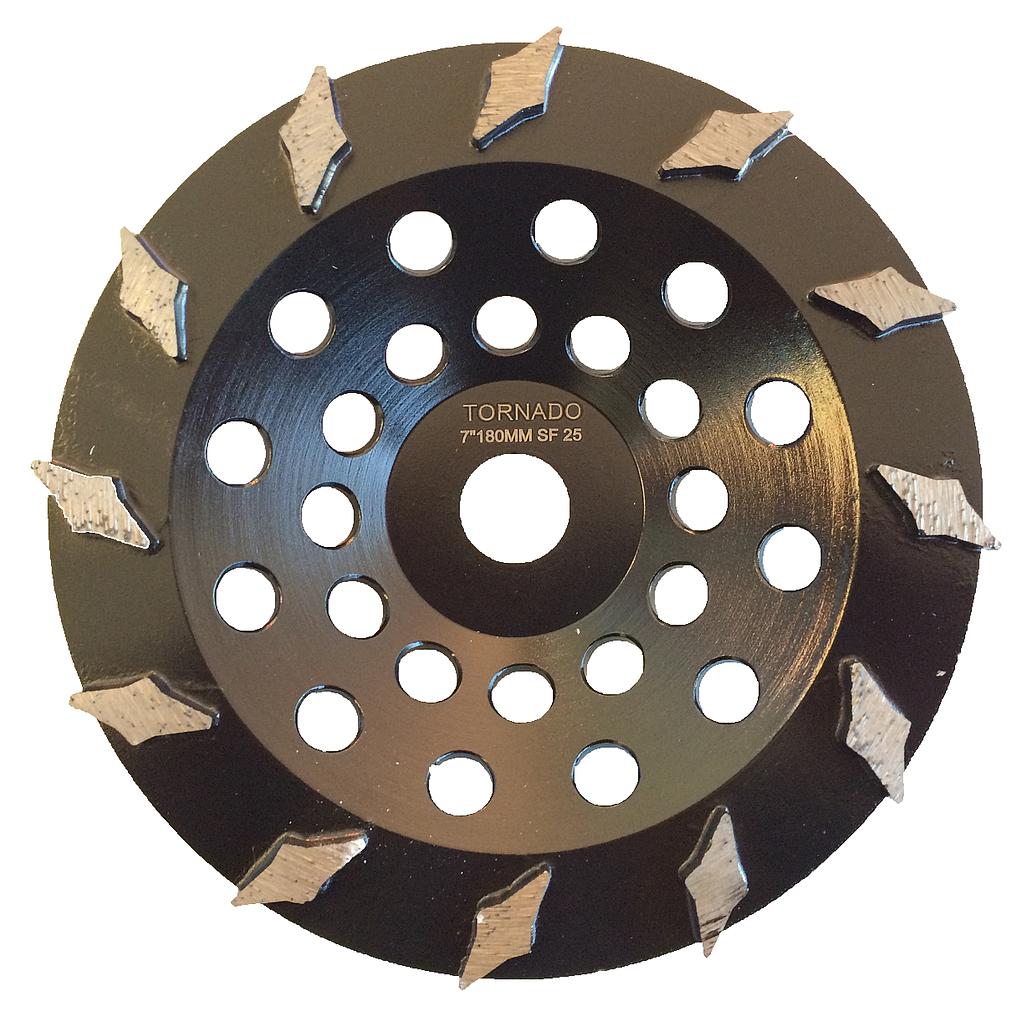 25 Grit Black 7" 178mm X 12 Diamond Seg