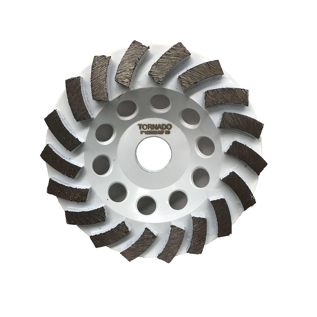 30 Grit White 5" 125mm x 18 Seg Cup Wheel