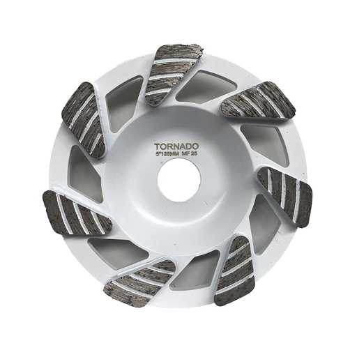 [HCW525MF] 25 Grit White 5" 125mm x 6 Tri Seg