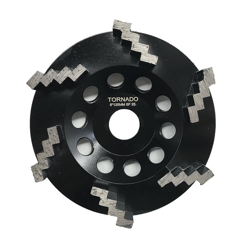 [STEP5SF] 25 Grit Black 5" 125mm x 6 Step Seg