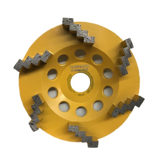 [STEP5HF] 25 Grit Yellow 5" 125mm x 6 Step Seg
