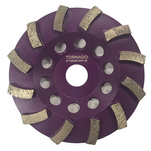 [DT51230XHF] 30 Grit Purple 5" 125mm x 12 Seg Cup Wheel