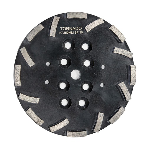 [GP1016SF] 30 Grit Black 10" x 16 Seg 250mm Cub Grinding Plate