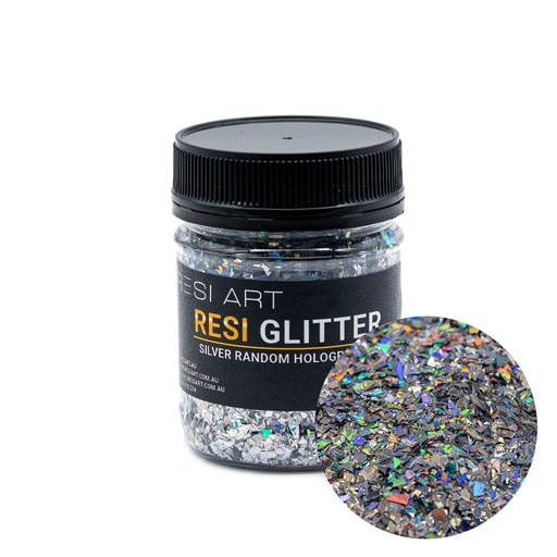 [RGRH-060-19] Silver Random Holographic Resi Glitter 60g