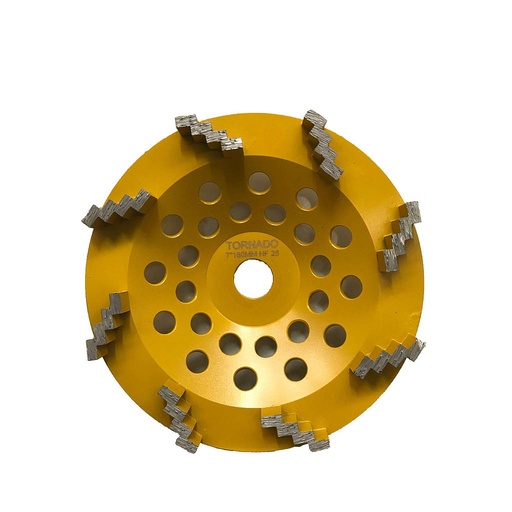 [STEP7HF] 25 Grit Yellow 7" 180mm x 8 Step Seg
