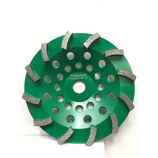 [DT71230VSF] 30 Grit Green 7" 180mm x 12 Seg Cup Wheel