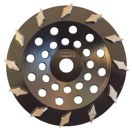[DSCW712SF] 25 Grit Black 7" 178mm X 12 Diamond Seg